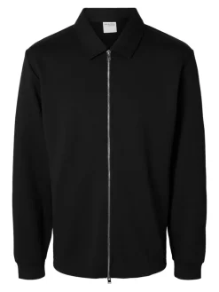 Selected Pullover & Sweatshirts*SLMEMANUEL SOFT FULL ZIP SWEAT NOOS Black