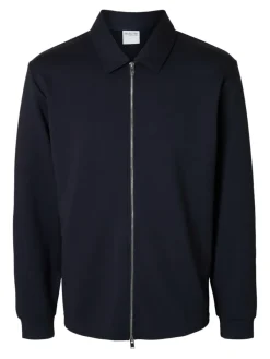 Selected Pullover & Sweatshirts*SLMEMANUEL SOFT FULL ZIP SWEAT NOOS Sky Captain