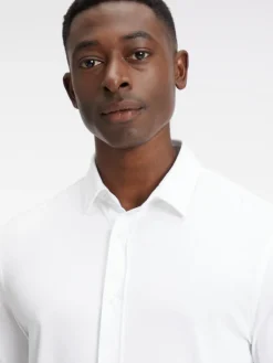 Calvin Klein Hemden|Big Boys*SMOOTH COTTON POCKET SLIM SHIRT Bright White