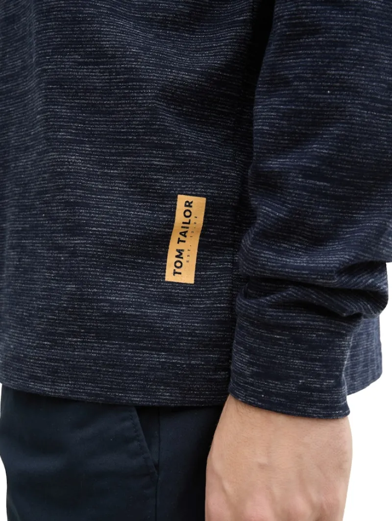 Tom Tailor Shirts|Big Boys*Snood Langarmshirt mit Brusttasche sky captain blue stripy inject