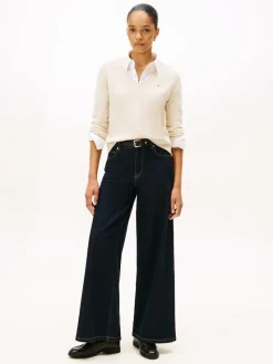 Tommy Hilfiger Pullover & Sweatshirts*SOFT WOOL V-NK LS SWEATER heather oatmilk