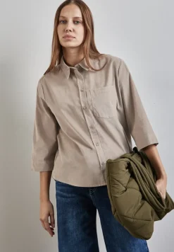 Street One Blusen*Softe Cord-Bluse driftwood beige