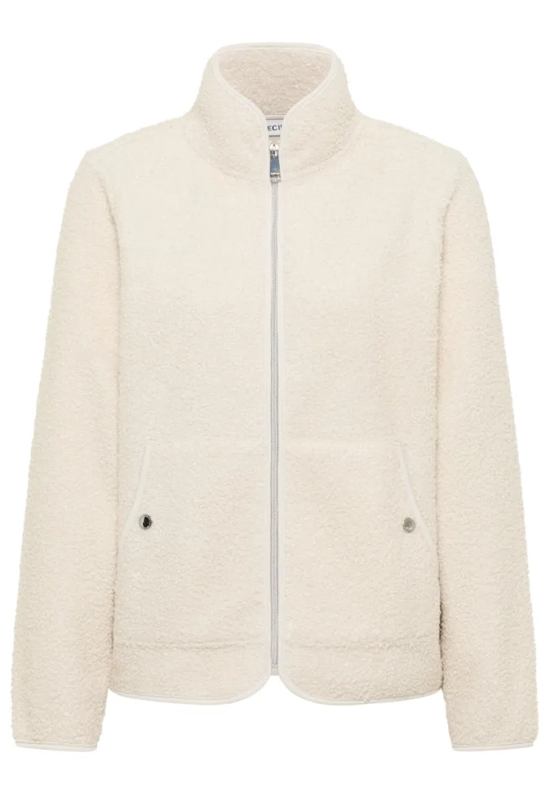 Cecil Jacken*Softe Jacke mit Zipper teddy vanilla white