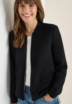 Cecil Pullover & Sweatshirts*Softe Piquée Jacke Black