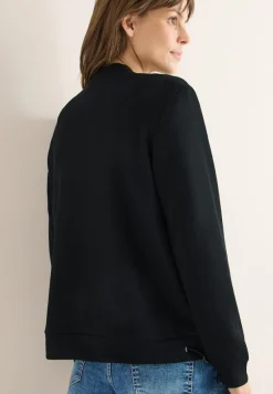 Cecil Pullover & Sweatshirts*Softe Piquée Jacke Black
