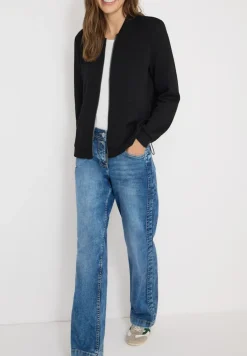 Cecil Pullover & Sweatshirts*Softe Piquée Jacke Black