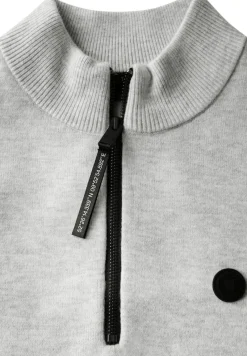 Street One Men Pullover & Sweatshirts|Big Boys*Softer Halfzip Pullover frost grey melange