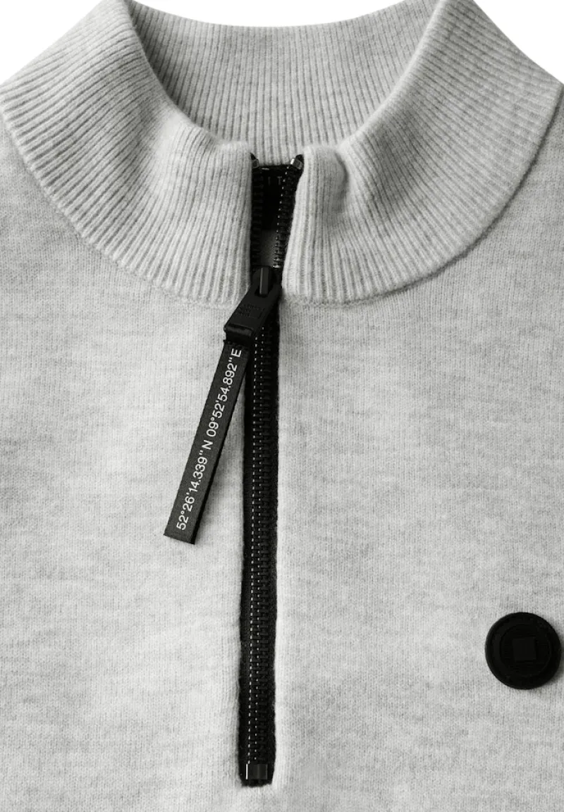 Street One Men Pullover & Sweatshirts|Big Boys*Softer Halfzip Pullover frost grey melange