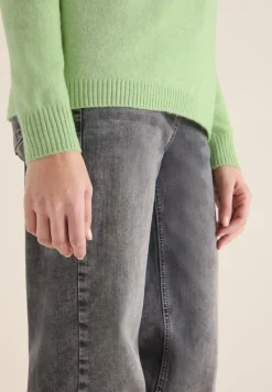 Cecil Pullover & Sweatshirts*Softer Pullover in Unifarbe bamboo green melange