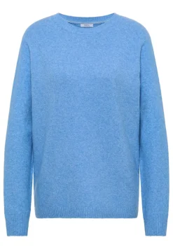 Cecil Pullover & Sweatshirts*Softer Pullover in Unifarbe fountain blue melange