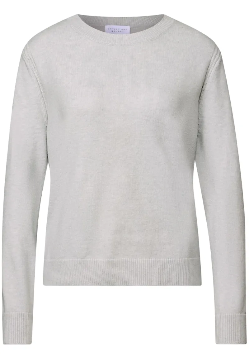 STREET ONE STUDIO Pullover & Sweatshirts*Softer Pullover mit Details heather grey mel.