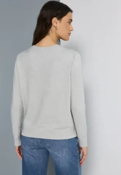 STREET ONE STUDIO Pullover & Sweatshirts*Softer Pullover mit Details heather grey mel.