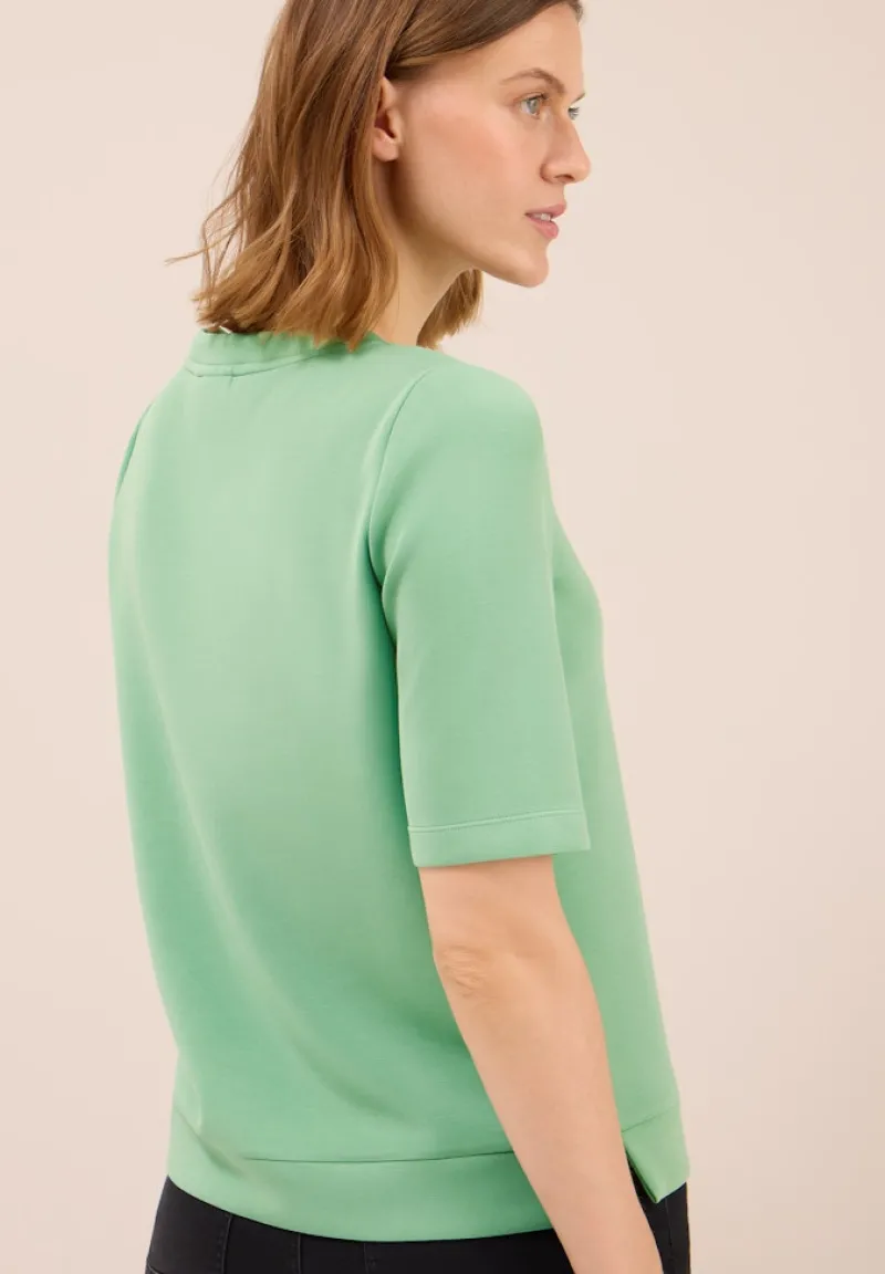 Cecil Shirts*Softes Cupro Touch T-Shirt fennel green