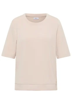 Cecil Shirts*Softes Cupro Touch T-Shirt oat milk beige