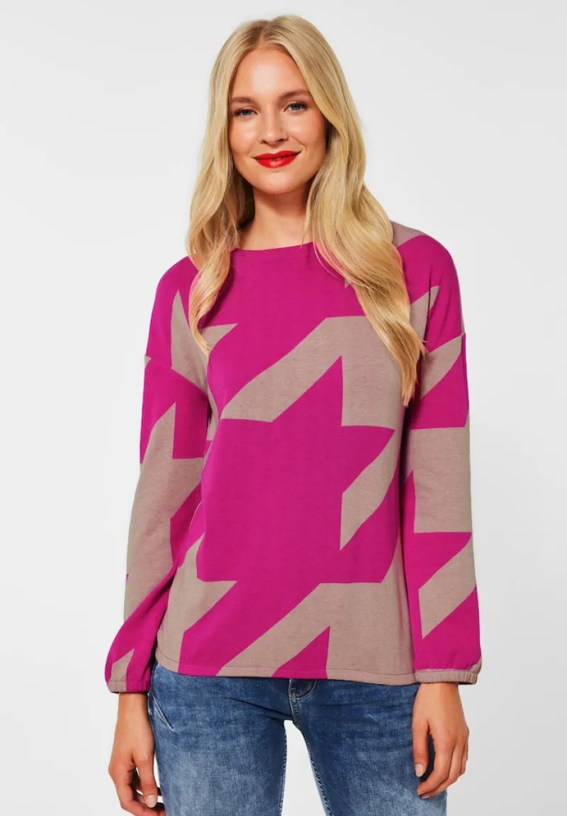 Street One Shirts*Softes Jacquardshirt lavish pink