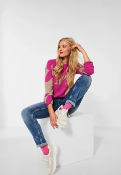 Street One Shirts*Softes Jacquardshirt lavish pink