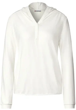 Street One Shirts*Softes Kapuzenshirt off white