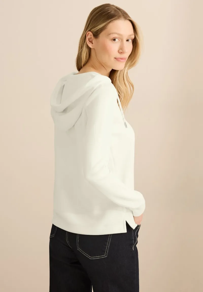 Cecil Pullover & Sweatshirts*Softes Kapuzenshirt vanilla white