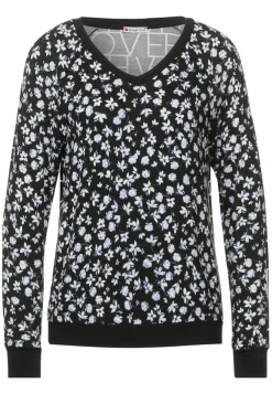 Street One Shirts*Softes Shirt im Printmix Black