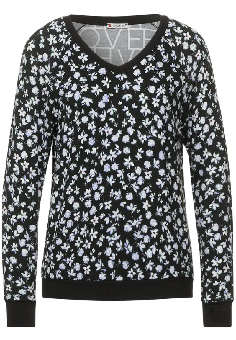 Street One Shirts*Softes Shirt im Printmix Black