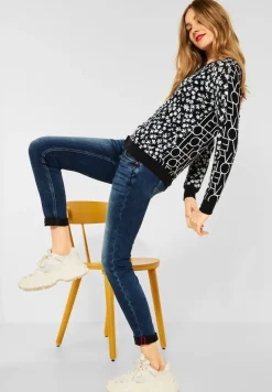 Street One Shirts*Softes Shirt im Printmix Black