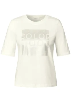 Cecil Shirts*Softes Shirt mit Folienprint vanilla white