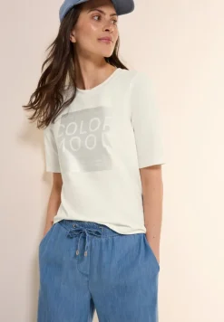 Cecil Shirts*Softes Shirt mit Folienprint vanilla white