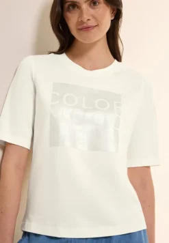 Cecil Shirts*Softes Shirt mit Folienprint vanilla white