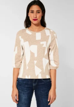 Street One Shirts*Softes Shirt mit Muster buff sand melange