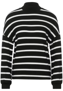 Street One Pullover & Sweatshirts*Softes Shirt mit Stehkragen Black
