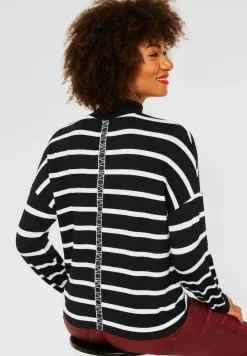 Street One Pullover & Sweatshirts*Softes Shirt mit Stehkragen Black