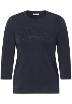 Cecil Pullover & Sweatshirts*Softes Shirt mit Wording universal blue
