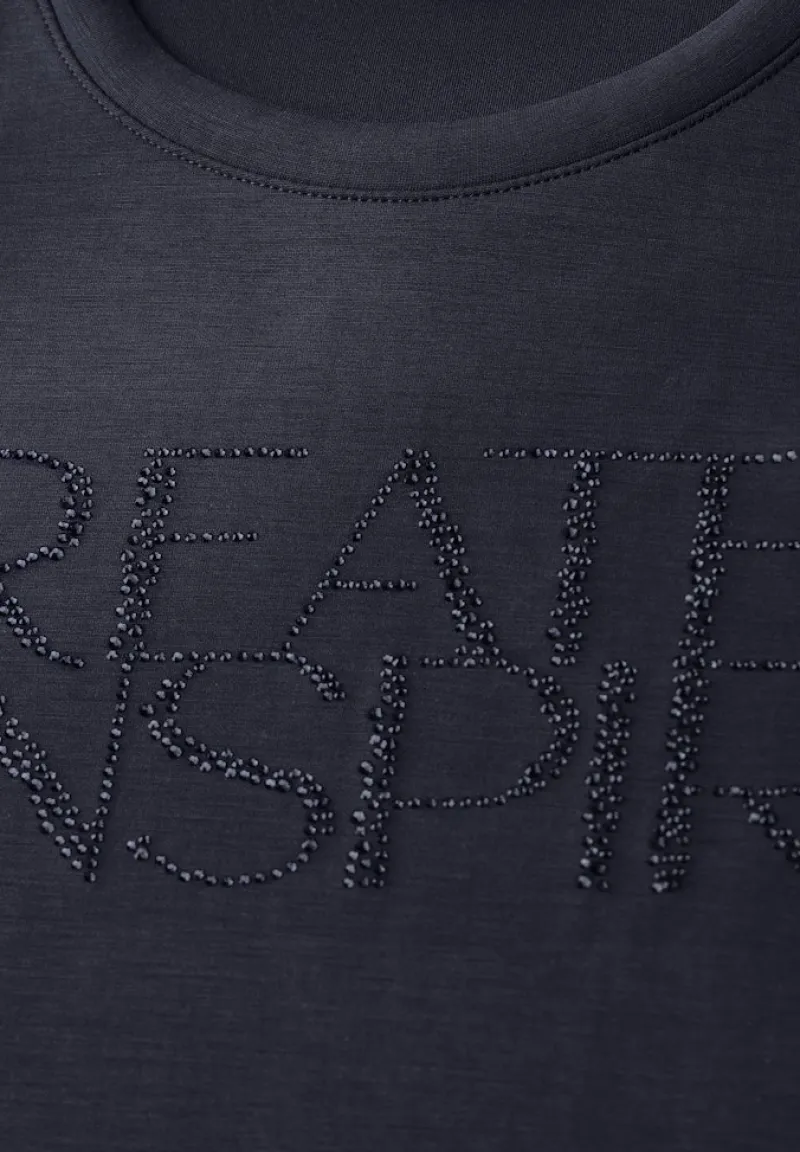 Cecil Pullover & Sweatshirts*Softes Shirt mit Wording universal blue