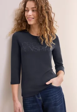 Cecil Pullover & Sweatshirts*Softes Shirt mit Wording universal blue