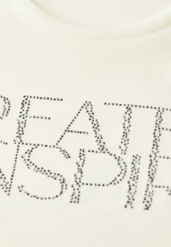 Cecil Pullover & Sweatshirts*Softes Shirt mit Wording vanilla white