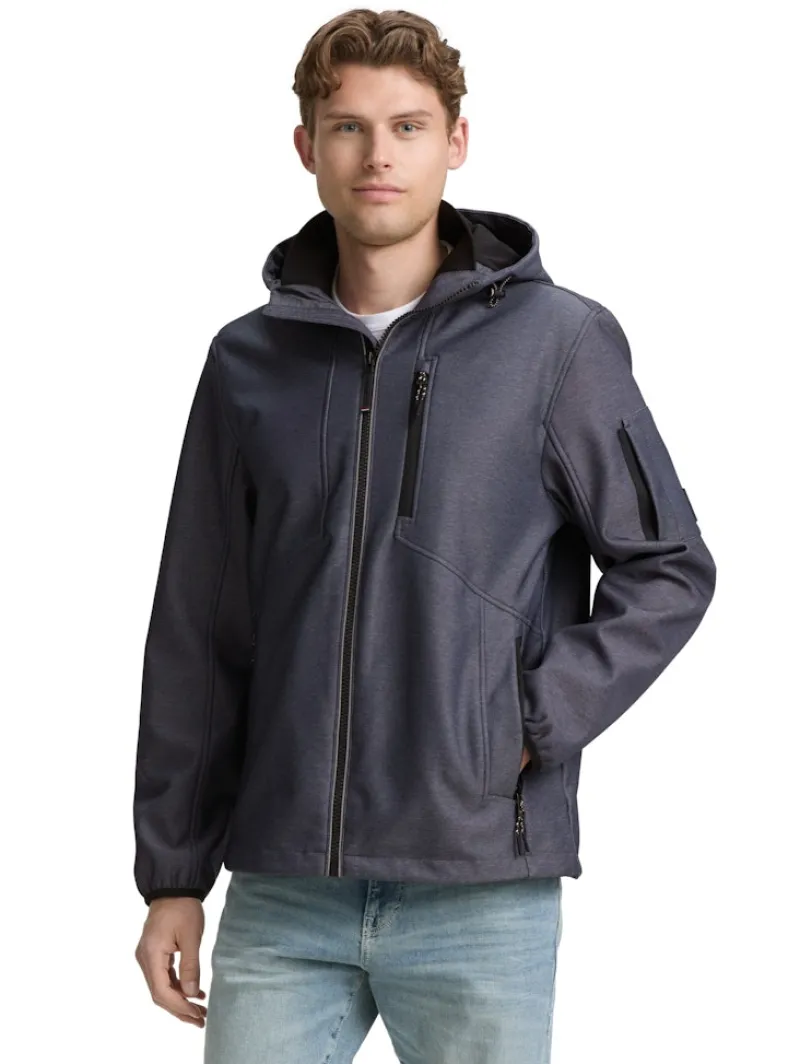 Tom Tailor Jacken|Big Boys*Softshell Jacke mit Kapuze blue softshell melange