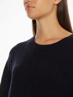 Tommy Hilfiger Pullover & Sweatshirts*SOFTWOOL CABLE C-NK SWEATER desert sky