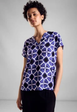 Street One Blusen*Sommer Blusenshirt violet blue