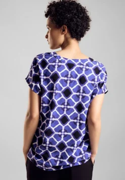 Street One Blusen*Sommer Blusenshirt violet blue