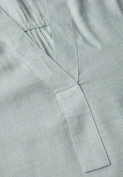 Street One Blusen*Split Neck Melange Tunika nile blue mel.