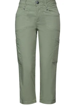 Street One Shorts*Sportive 3/4 Cargohose dry salvia green