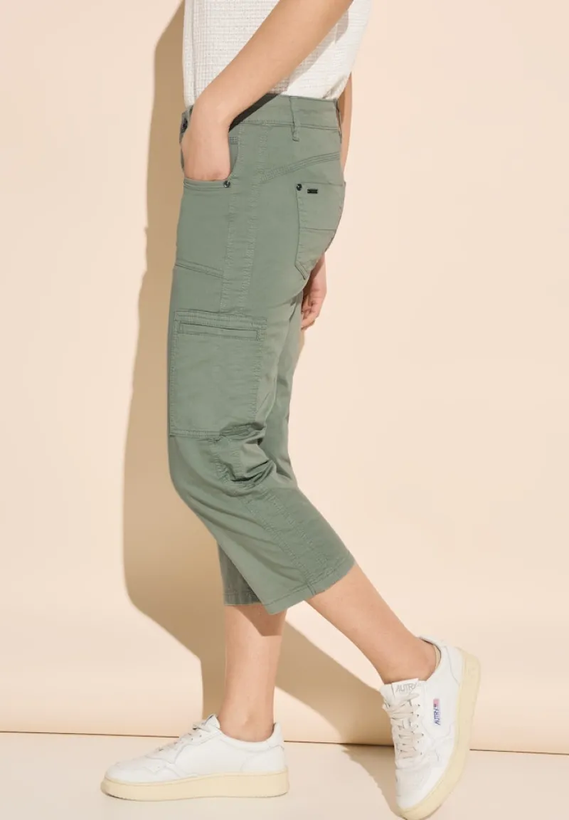Street One Shorts*Sportive 3/4 Cargohose dry salvia green