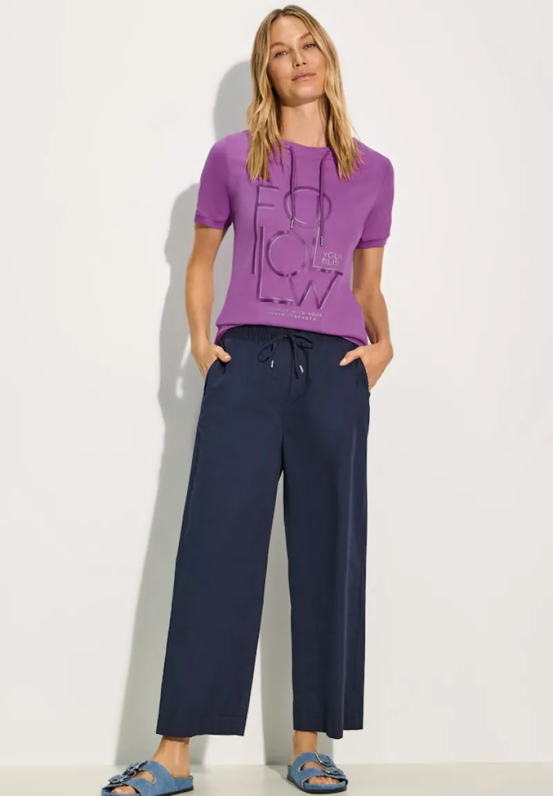 Cecil Shirts*Sportives Shirt mit Wording iced violet