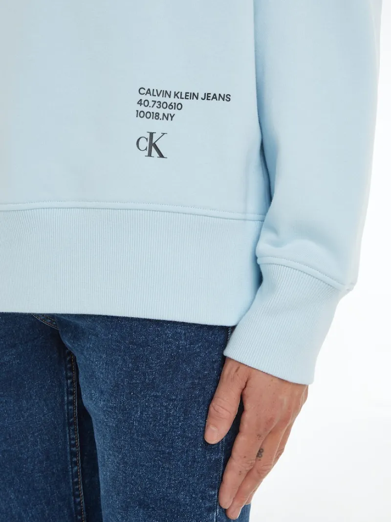 Calvin Klein Jeans Pullover & Sweatshirts*STACKED MODERN METALS HOODIE keepsake blue