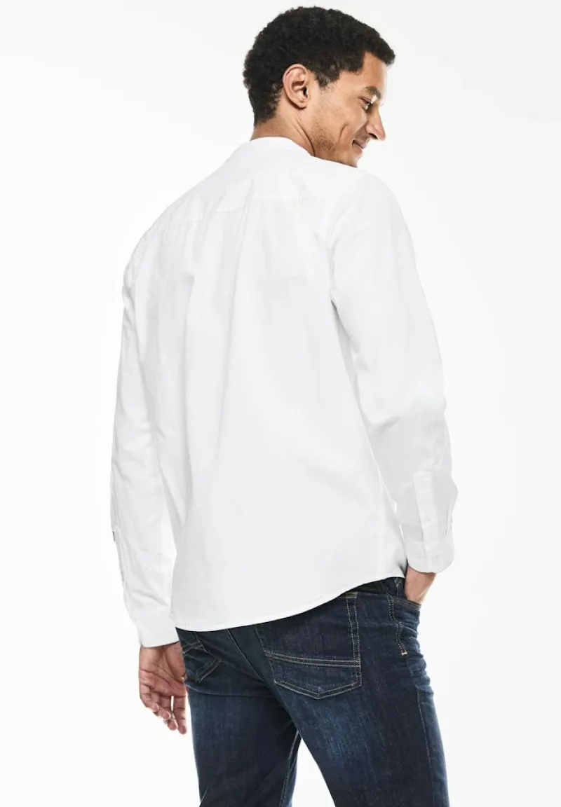 Street One Men Hemden|Big Boys*Stehkragen Hemd white