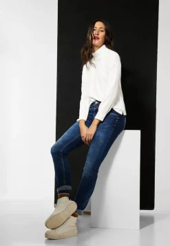 Street One Pullover & Sweatshirts*Stehkragenshirt mit Struktur off white