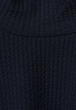 Street One Pullover & Sweatshirts*Stehkragenshirt mit Struktur deep blue