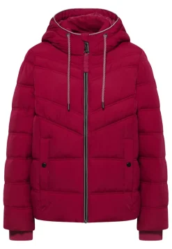 Cecil Jacken*Steppjacke mit Kapuze beaujolais red