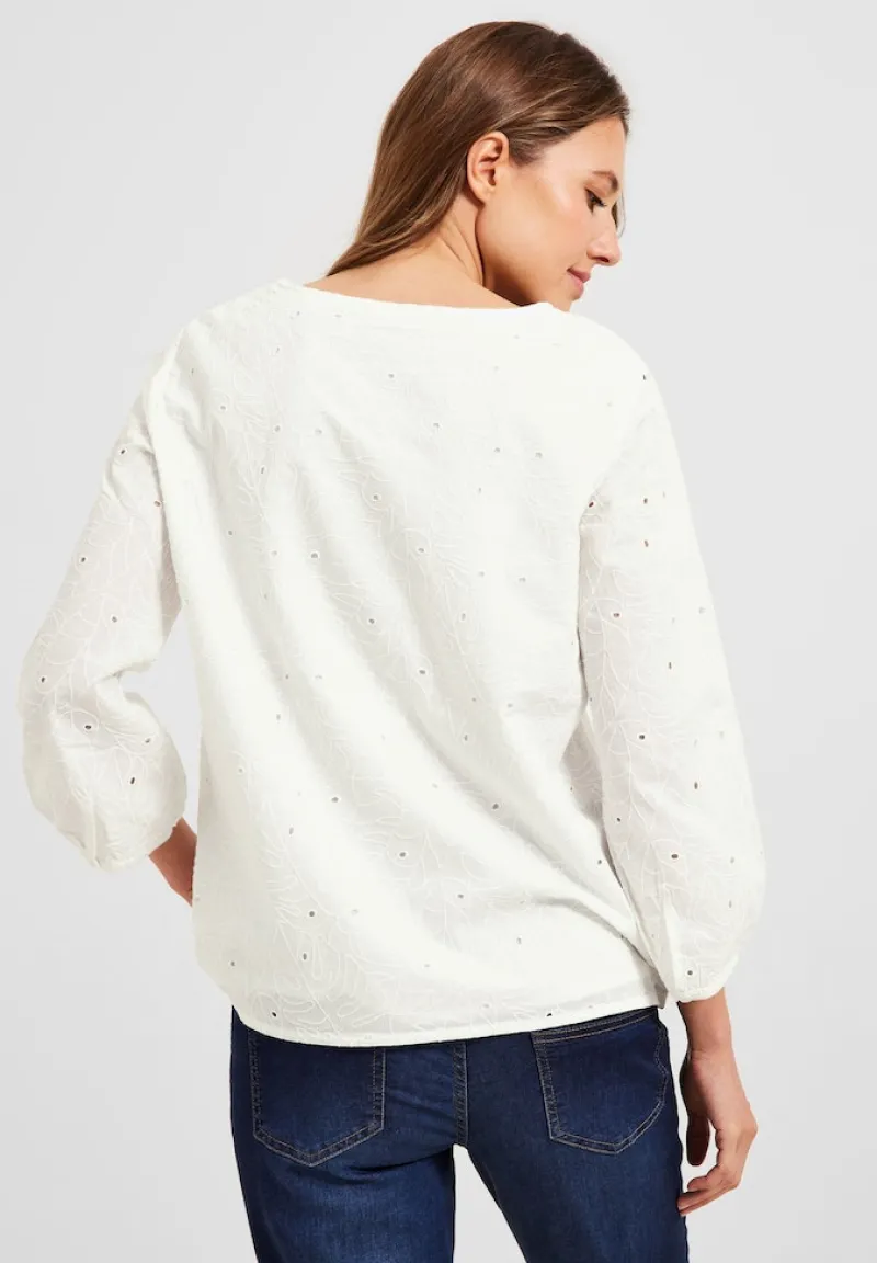 Cecil Blusen*Stickerei Bluse mit 3/4 Arm vanilla white