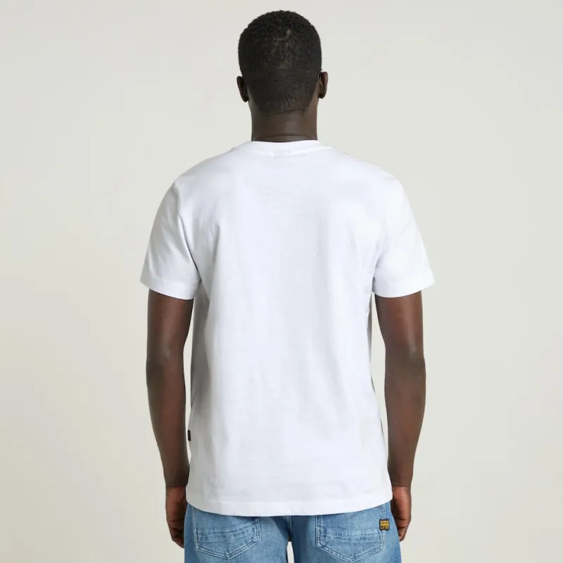 G-star Raw Shirts*Stitch burger r t white